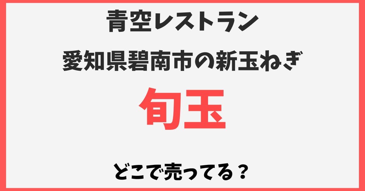旬玉（新玉ねぎ）の通販お取り寄せ方法！どこで売ってる？